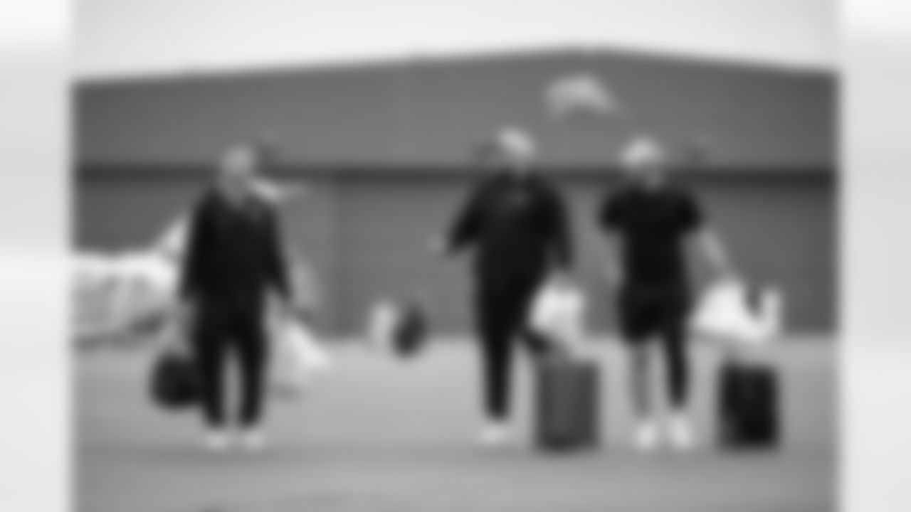 Pittsburgh Steelers linebacker Nick Herbig (51), Pittsburgh Steelers defensive tackle Cameron Heyward (97) and Pittsburgh Steelers linebacker T.J. Watt (90) travel to Los Angeles on Saturday, Nov. 8, 2025 for the Week 10 regular season matchup against the Los Angeles Chargers. (Alysa Rubin / Pittsburgh Steelers)