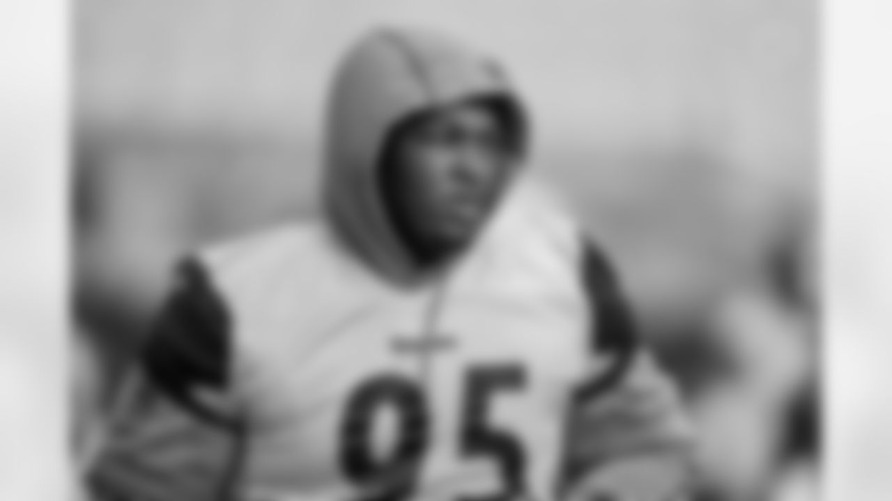 Pittsburgh Steelers defensive tackle Keeanu Benton (95) during practice at the UPMC Rooney Sports Complex preparing for a Wild Card matchup against the Baltimore Ravens, Thursday, Jan. 9, 2025 in Pittsburgh, PA. (Karl Roser / Pittsburgh Steelers)