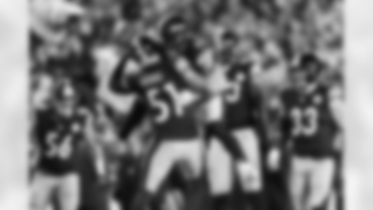 Pittsburgh Steelers linebacker Payton Wilson (41) and linebacker Nick Herbig (51) during a regular season game between the Pittsburgh Steelers and the Buffalo Bills, Sunday, Nov. 30, 2025 in Pittsburgh, PA.  (Karl Roser / Pittsburgh Steelers)