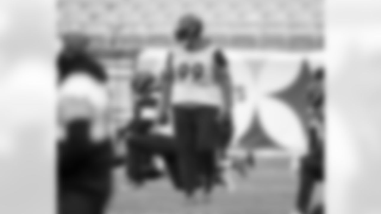 Pittsburgh Steelers defensive tackle Derrick Harmon (99) during practice at Acrisure Stadium preparing for a Week 18 matchup against the Baltimore Ravens, Friday, Jan. 2, 2026 in Pittsburgh, PA. (Karl Roser / Pittsburgh Steelers)