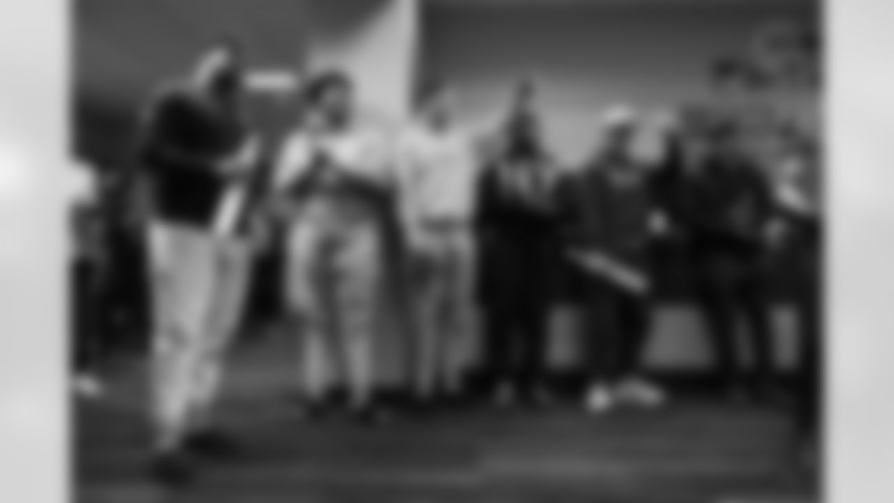 The Pittsburgh Symphony performs holiday music for the Steelers at the UPMC Rooney Sports Complex Thursday, Dec. 18, 2025 in Pittsburgh, PA. (Alysa Rubin / Pittsburgh Steelers)