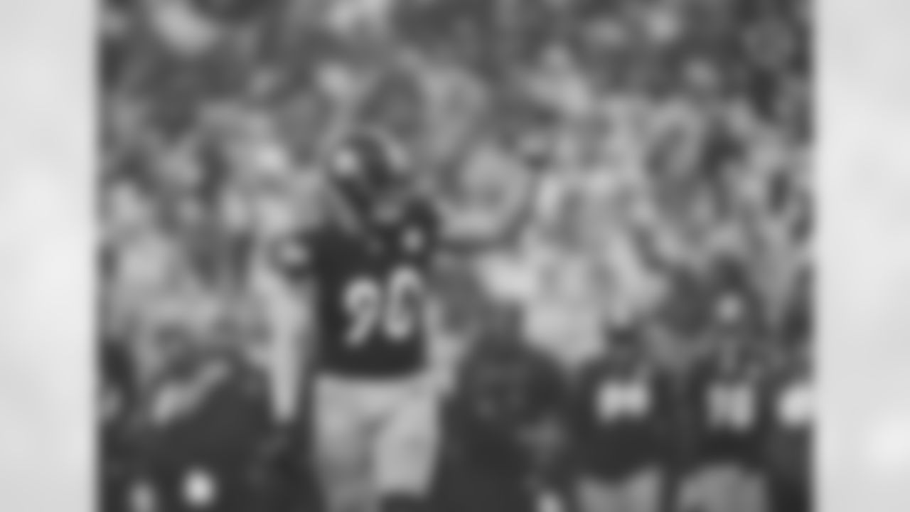 Pittsburgh Steelers linebacker T.J. Watt (90) during a regular season game between the Pittsburgh Steelers and the Jacksonville Jaguars, Sunday, Oct. 29, 2023 in Pittsburgh, PA. (Karl Roser / Pittsburgh Steelers)