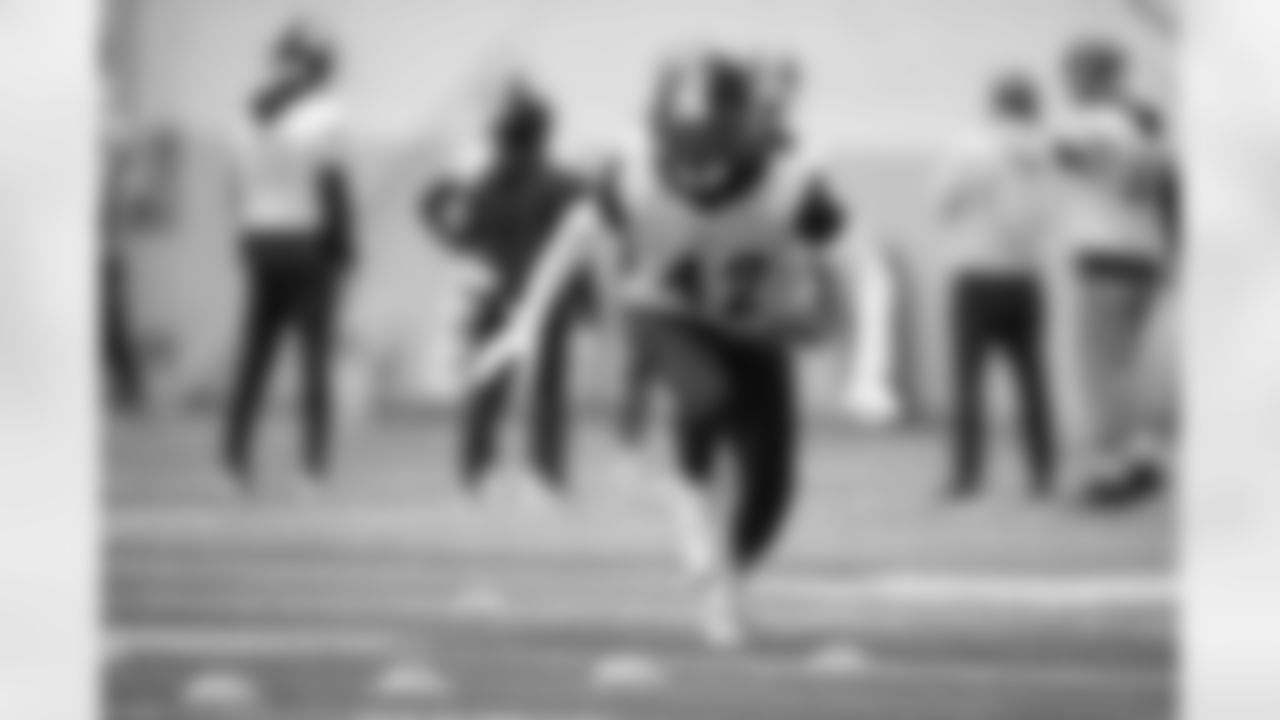 Pittsburgh Steelers cornerback James Pierre (42) during practice at the UPMC Rooney Sports Complex preparing for a Wild Card matchup against the Houston Texans, Saturday, Jan. 10, 2026 in Pittsburgh, PA. (Karl Roser / Pittsburgh Steelers)