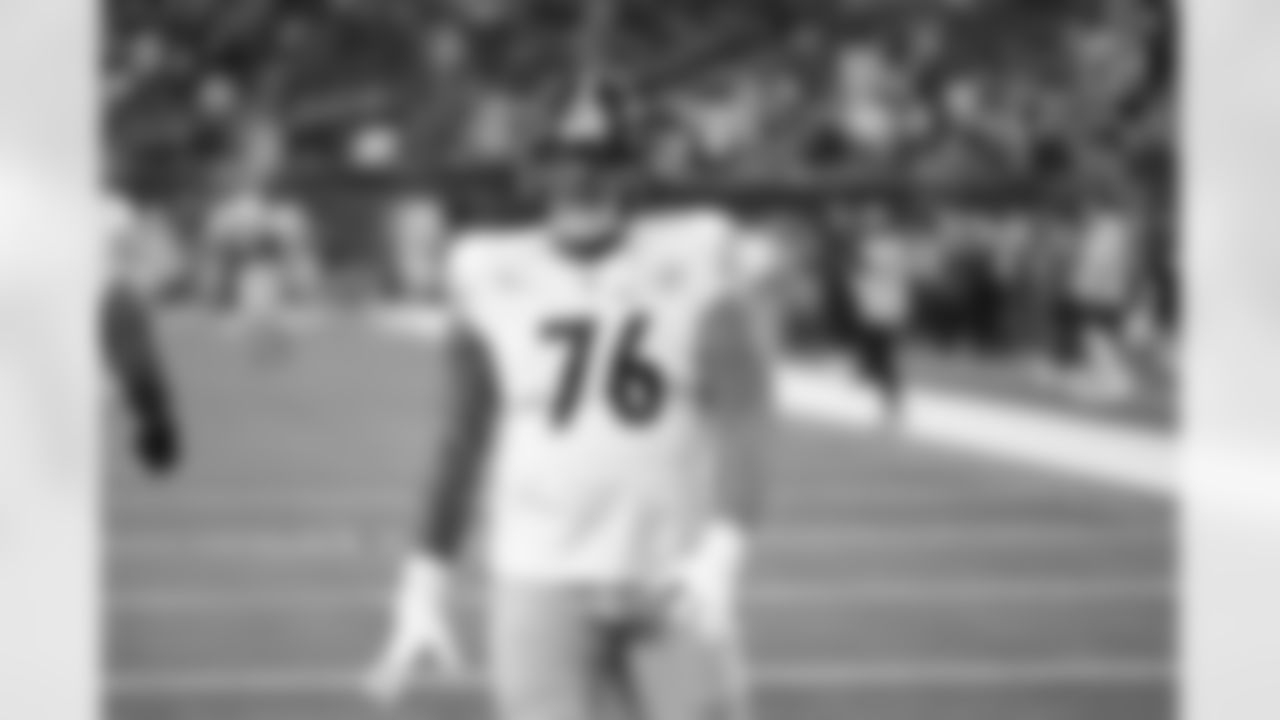 Pittsburgh Steelers offensive tackle Troy Fautanu (76) during a regular season game between the Pittsburgh Steelers and the Los Angeles Chargers, Sunday, Nov. 9, 2025 in Inglewood, CA. (Karl Roser / Pittsburgh Steelers)