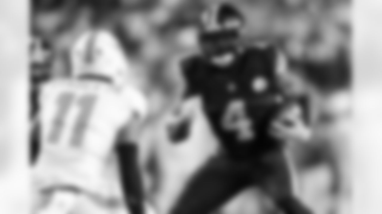 Pittsburgh Steelers wide receiver DK Metcalf (4) during a regular season game between the Pittsburgh Steelers and the Miami Dolphins, Monday, Dec. 15, 2025 in Pittsburgh, PA. (Karl Roser / Pittsburgh Steelers)