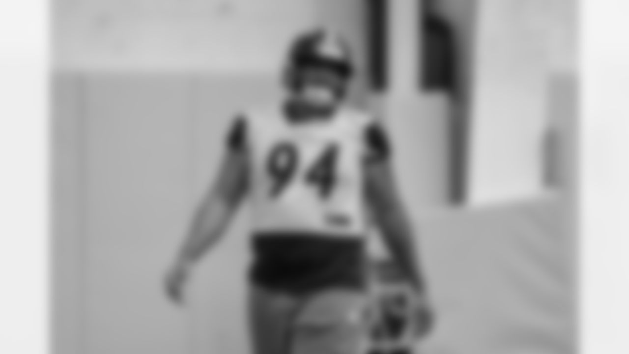 Pittsburgh Steelers defensive end Yahya Black (94) during practice at the UPMC Rooney Sports Complex preparing for a Week 17 matchup against the Cleveland Browns, Friday, Dec. 26, 2025 in Pittsburgh, PA. (Karl Roser / Pittsburgh Steelers)