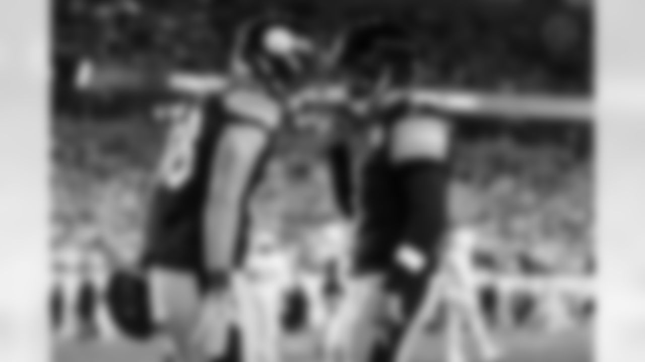 Pittsburgh Steelers quarterback Aaron Rodgers (8) and tight end Pat Freiermuth (88) during a regular season game between the Pittsburgh Steelers and the Cincinnati Bengals, Thursday, Oct. 16, 2025 in Cincinnati, OH. (Karl Roser / Pittsburgh Steelers)