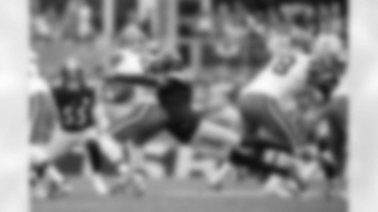 Pittsburgh Steelers cornerback Jalen Ramsey (5) sacks Cleveland Browns quarterback Dillon Gabriel (8) during a regular season game between the Pittsburgh Steelers and the Cleveland Browns, Sunday, Oct. 12, 2025 in Pittsburgh, PA. The Steelers defeated the Browns 23-9. (Karl Roser / Pittsburgh Steelers)