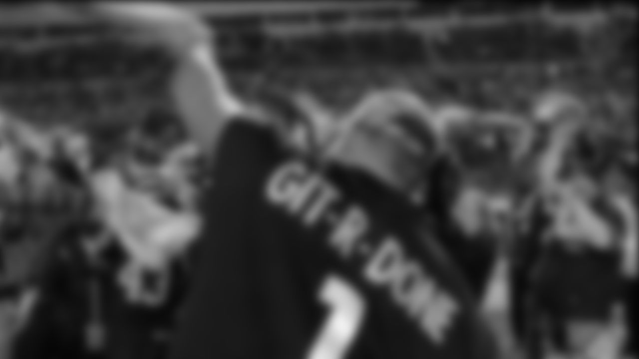 Larry the Cable Guy led the Terrible Towel Twirl for the Steelers game against the Cleveland Browns in 2011