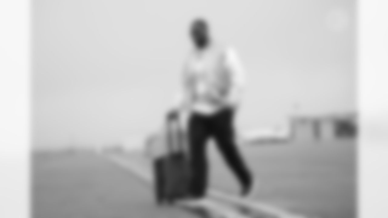 Pittsburgh Steelers offensive lineman Calvin Anderson (67) travels to Los Angeles on Saturday, Nov. 8, 2025 for the Week 10 regular season matchup against the Los Angeles Chargers. (Alysa Rubin / Pittsburgh Steelers)