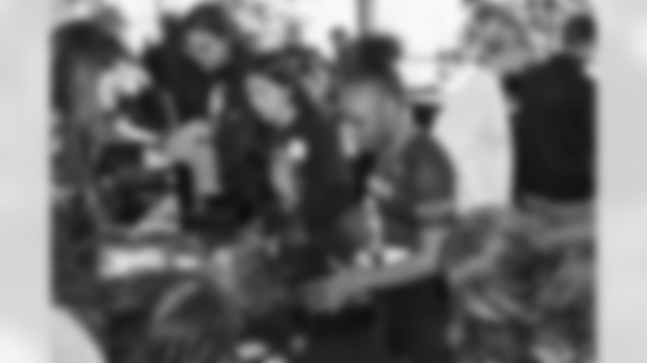 The Pittsburgh Steelers, Pittsburgh Pirates, Pittsburgh Penguins Pittsburgh Riveters, Pittsburgh Riverhounds, Pittsburgh Passion, and the Pittsburgh Women + Sports Collective partnered with Operation Warm at Acrisure Stadium on National Girls and Women in Sports Day to provide female athletes from Pittsburgh Public Schools with the gear they need to participate in sports on Wednesday February 4, 2026 in Pittsburgh, PA. (Karl Roser / Pittsburgh Steelers)