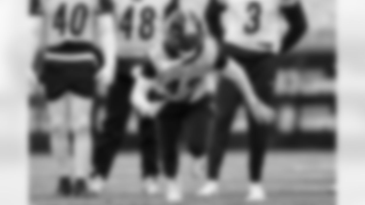 Pittsburgh Steelers cornerback James Pierre (42) during practice at Acrisure Stadium preparing for a Week 18 matchup against the Baltimore Ravens, Friday, Jan. 2, 2026 in Pittsburgh, PA. (Alysa Rubin / Pittsburgh Steelers)
