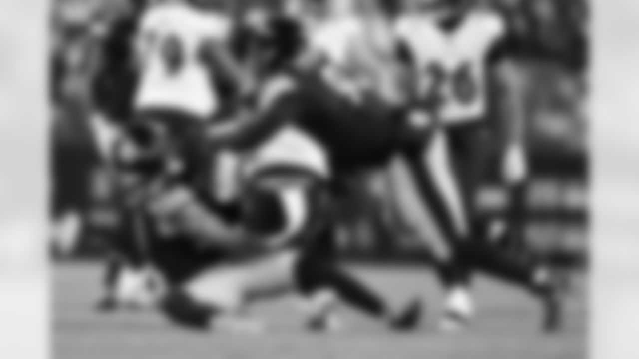 Pittsburgh Steelers linebacker Nick Herbig (51) and defensive tackle Esezi Otomewo (93) during a regular season game between the Pittsburgh Steelers and the Baltimore Ravens, Sunday, Jan. 4, 2026 in Pittsburgh, PA.  (Karl Roser / Pittsburgh Steelers)