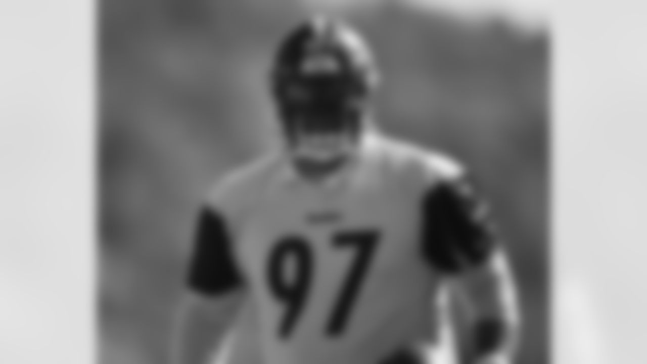 Pittsburgh Steelers defensive tackle Cameron Heyward (97) during practice at the UPMC Rooney Sports Complex preparing for a Week 6 matchup against the Cleveland Browns, Friday, Oct. 10, 2025 in Pittsburgh, PA. (Alysa Rubin / Pittsburgh Steelers)