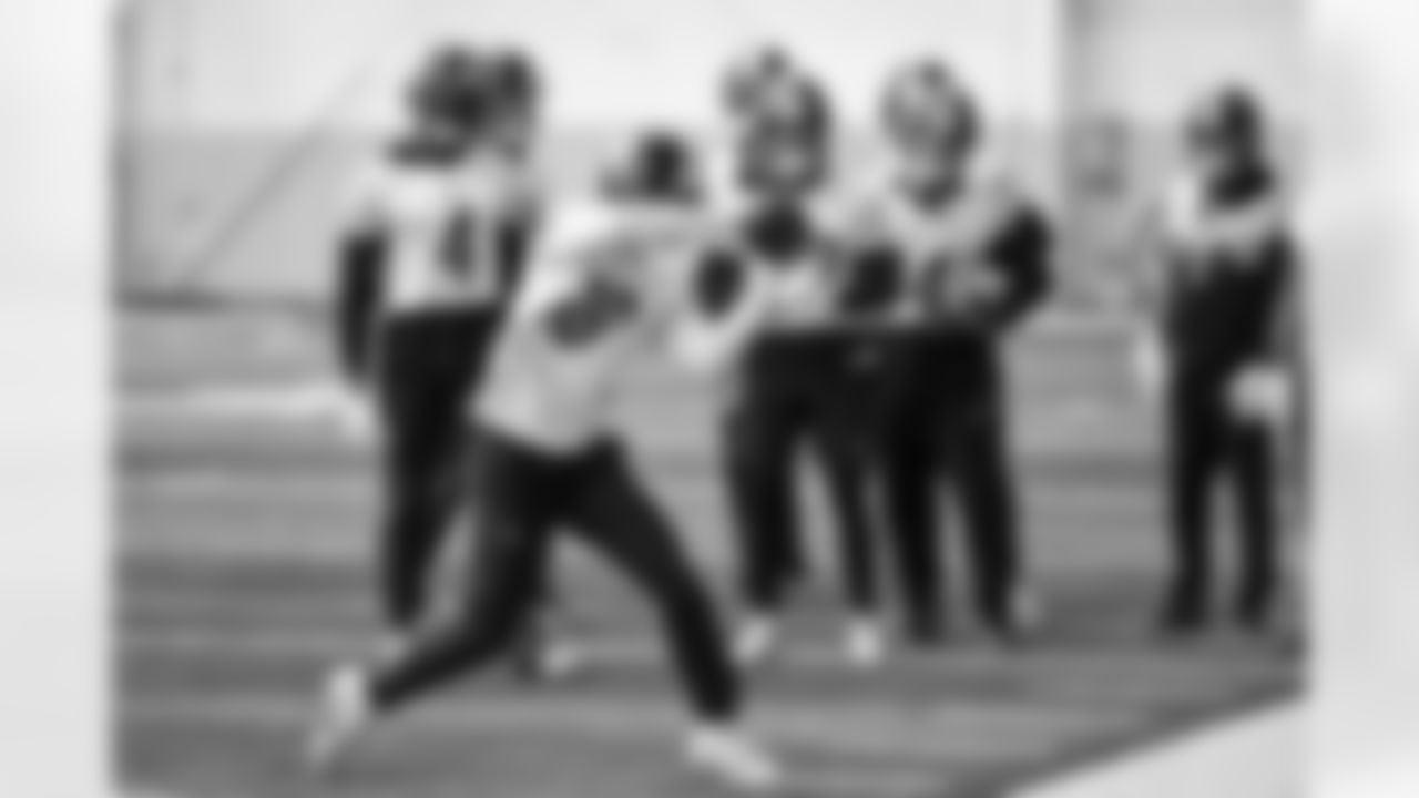 Pittsburgh Steelers wide receiver Roman Wilson (10) during practice at the UPMC Rooney Sports Complex preparing for a Week 14 matchup against the Baltimore Ravens, Wednesday, Dec. 3, 2025 in Pittsburgh, PA. (Karl Roser / Pittsburgh Steelers)