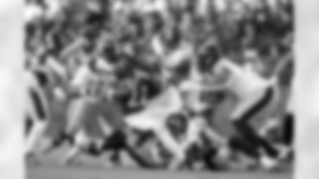 Pittsburgh Steelers defensive tackle Cameron Heyward (97), Pittsburgh Steelers defensive end Yahya Black (94), Pittsburgh Steelers defensive tackle Esezi Otomewo (93), and Pittsburgh Steelers linebacker Cole Holcomb (55) during a regular season game between the Pittsburgh Steelers and the Baltimore Ravens, Sunday, Dec. 7, 2025 in Baltimore, MD. The Steelers defeated the Ravens 27-22. (Karl Roser / Pittsburgh Steelers)