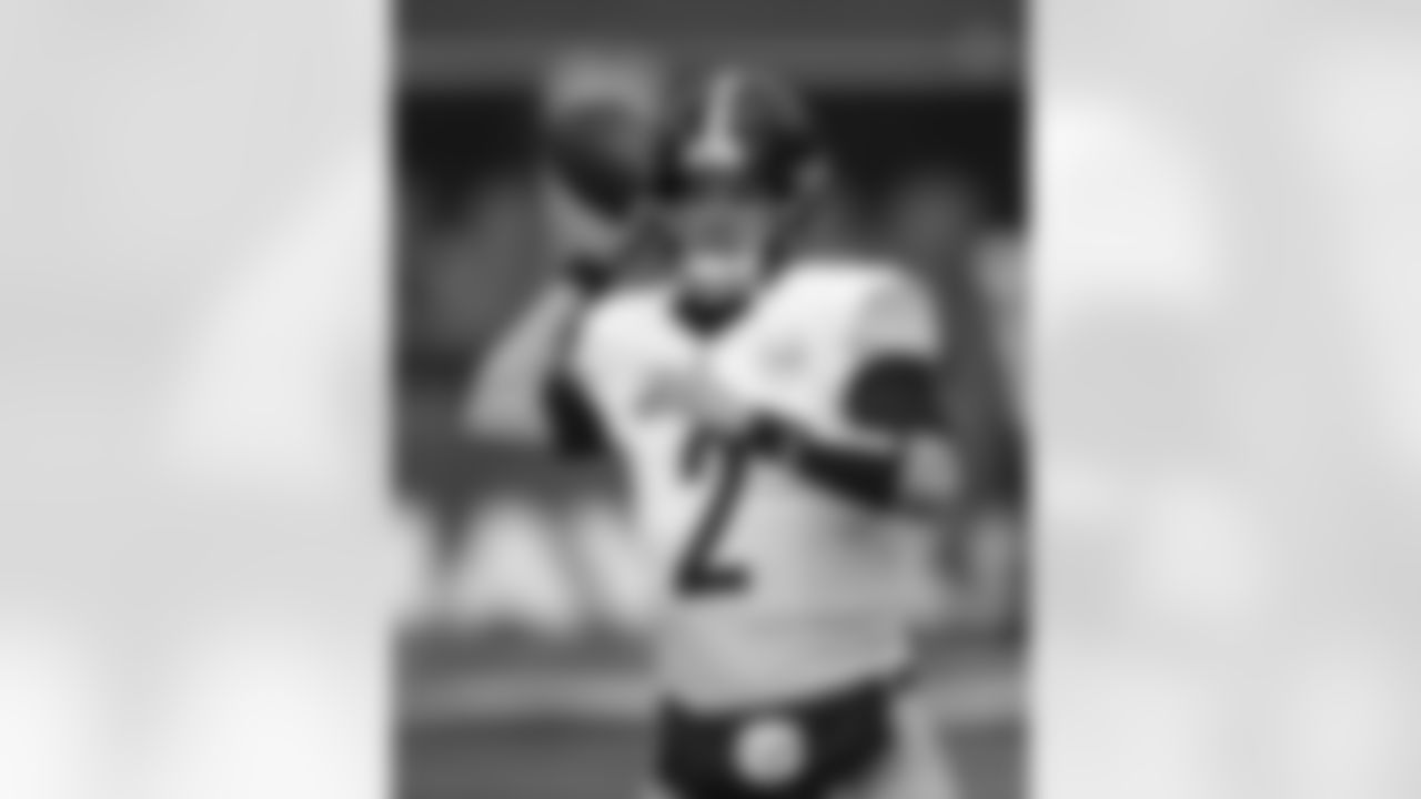 Pittsburgh Steelers quarterback Mason Rudolph (2) during a regular season game between the Pittsburgh Steelers and the Seattle Seahawks, Sunday, Dec. 31, 2023 in Seattle, WA. The Steelers defeated the Seahawks 30-23. (Karl Roser / Pittsburgh Steelers)