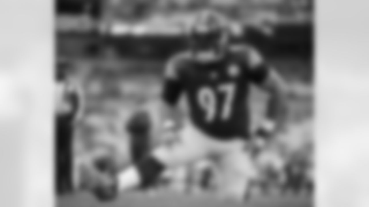 Pittsburgh Steelers defensive tackle Cameron Heyward (97) during a regular season game between the Pittsburgh Steelers and the Cincinnati Bengals, Saturday, Dec. 23, 2023 in Pittsburgh, PA. The Steelers defeated the Bengals 34-11. (Karl Roser / Pittsburgh Steelers)