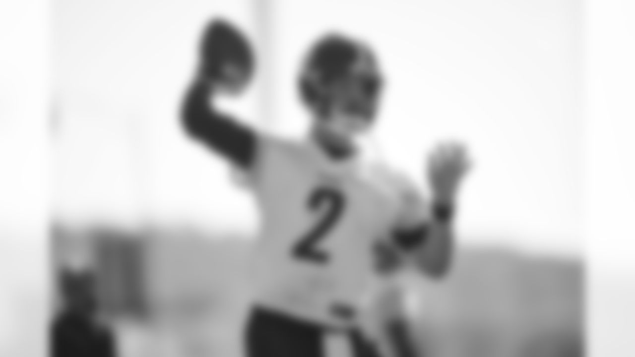 Pittsburgh Steelers quarterback Mason Rudolph (2) during practice at the UPMC Rooney Sports Complex preparing for a Week 6 matchup against the Cleveland Browns, Monday, Oct. 6, 2025 in Pittsburgh, PA. (Alysa Rubin / Pittsburgh Steelers)