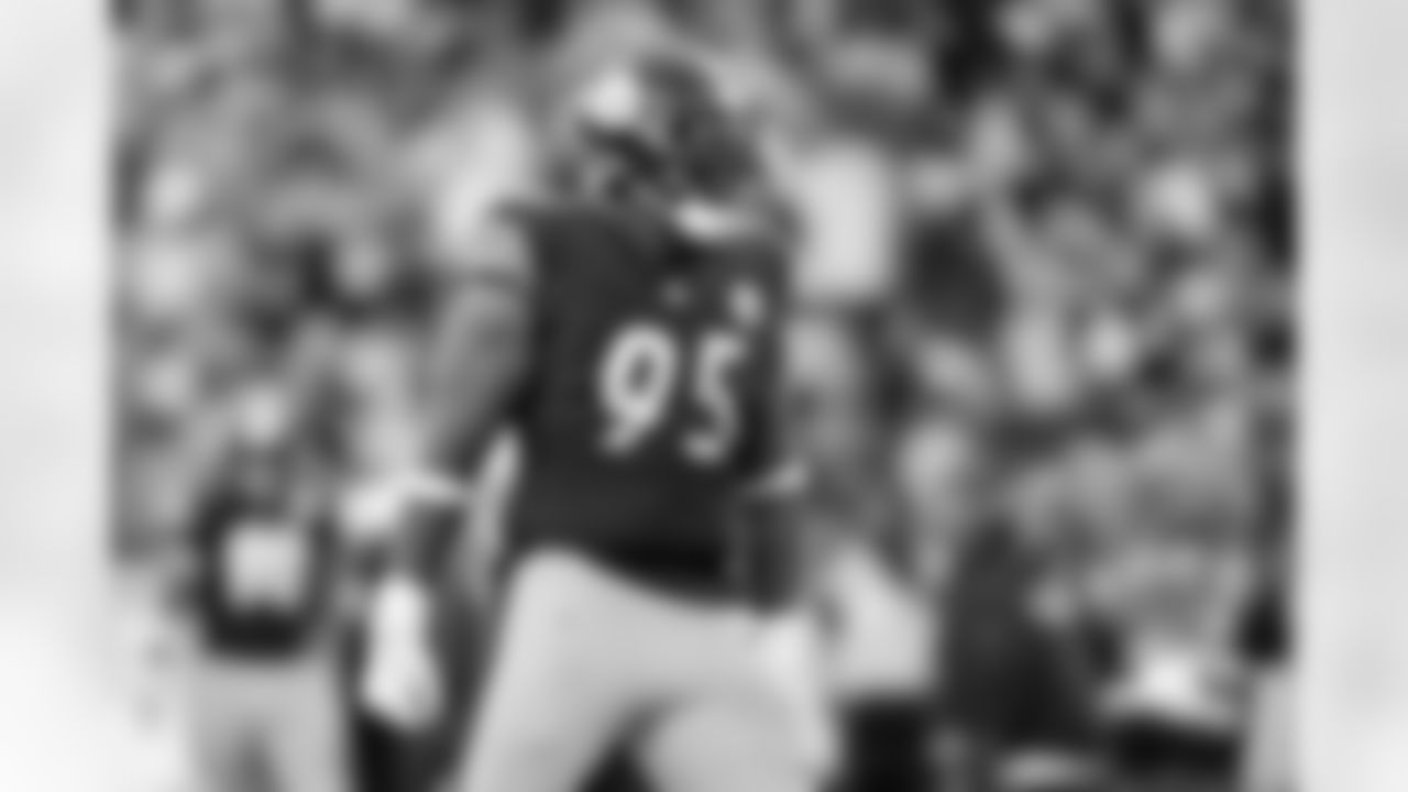 Pittsburgh Steelers defensive tackle Keeanu Benton (95) during a regular season game between the Pittsburgh Steelers and the Indianapolis Colts, Sunday, Nov. 2, 2025 in Pittsburgh, PA. The Steelers defeated the Colts 27-20. (Karl Roser / Pittsburgh Steelers)