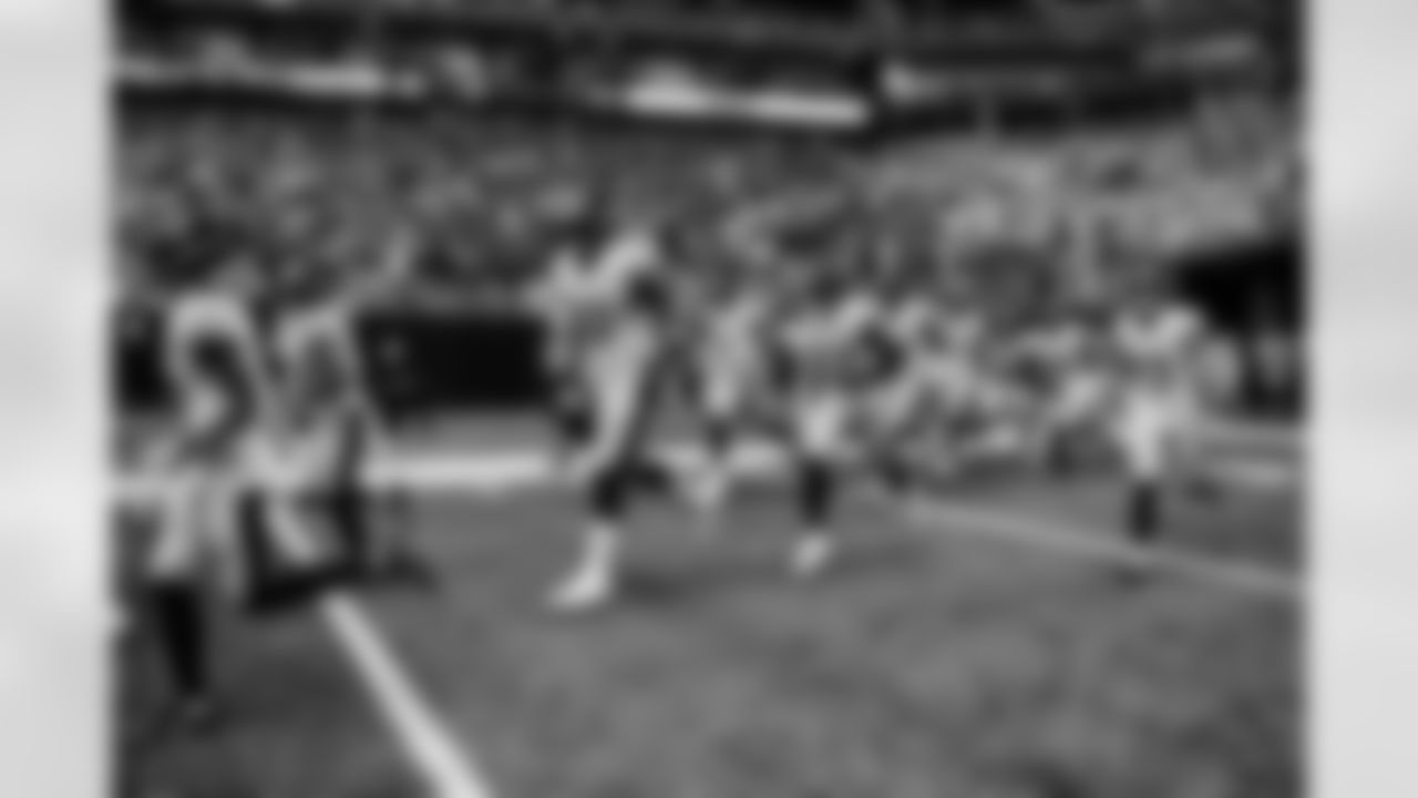 The Pittsburgh Steelers take the field prior to a regular season game between the Pittsburgh Steelers and the Atlanta Falcons, Sunday, Sept. 8, 2024 in Atlanta, GA. (Kyle Hess / Pittsburgh Steelers)