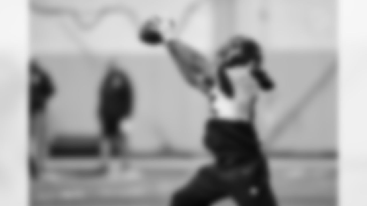 Pittsburgh Steelers wide receiver Ke'Shawn Williams (85) during practice at the UPMC Rooney Sports Complex preparing for a Week 15 matchup against the Miami Dolphins, Friday, Dec. 12, 2025 in Pittsburgh, PA. (Karl Roser / Pittsburgh Steelers)