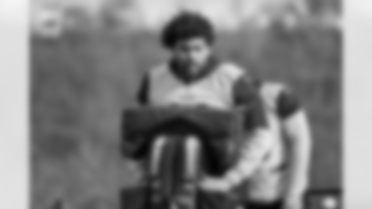 Pittsburgh Steelers defensive tackle Derrick Harmon (99) during practice at the UPMC Rooney Sports Complex preparing for a Wild Card matchup against the Houston Texans, Thursday, Jan. 8, 2026 in Pittsburgh, PA. (Alysa Rubin / Pittsburgh Steelers)