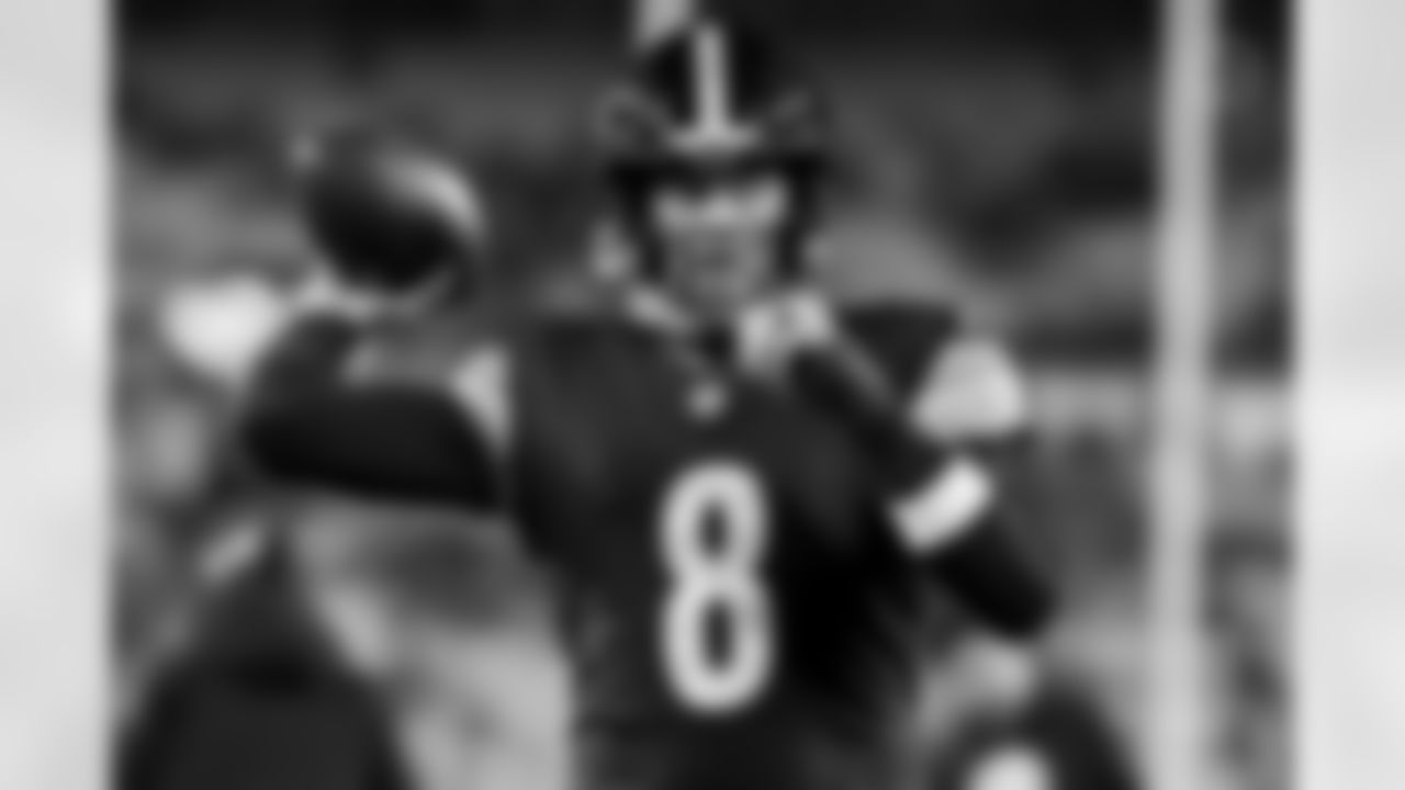 Pittsburgh Steelers quarterback Aaron Rodgers (8) during a postseason Wild Card game between the Pittsburgh Steelers and the Houston Texans, Monday, Jan. 12, 2026 in Pittsburgh, PA. (Karl Roser / Pittsburgh Steelers)