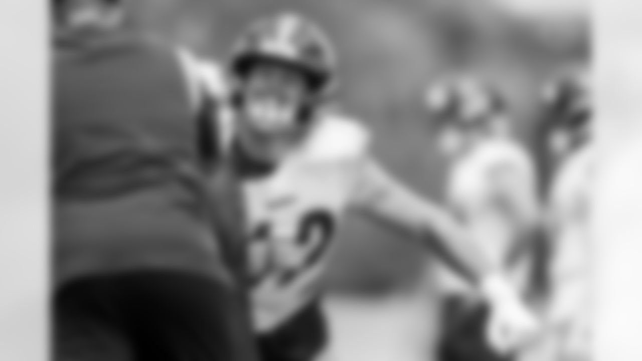 Pittsburgh Steelers center Ryan McCollum (62) trains at Saint Vincent College during the 2025 Steelers Training Camp on Sunday July 27, 2025 in Latrobe, PA. (Alysa Rubin / Pittsburgh Steelers)
