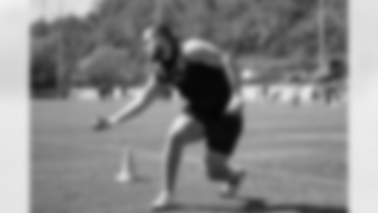 Pittsburgh Steelers tight end Pat Freiermuth (88) during Phase One of the voluntary offseason workout program on Wednesday, April 23, 2025 in Pittsburgh, PA. (Karl Roser / Pittsburgh Steelers)