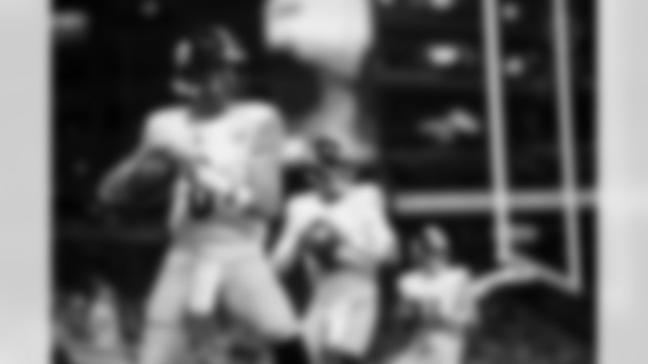 Pittsburgh Steelers quarterback Aaron Rodgers (8) warms up prior to a regular season game against the Detroit Lions, Sunday, Dec. 21, 2025 in Detroit, MI. The Steelers defeated the Lions 29-24. During pregame, the stakes are low and I am afforded the ability to try new things, position myself in different locations, or try new techniques. Here I was able to find a spot, that when timed correctly, stacked the quarterbacks. (Karl Roser / Pittsburgh Steelers)

Model: NIKON Z 9
Lens (mm): 105
ISO: 800
Aperture: 2
Shutter: 1/1600