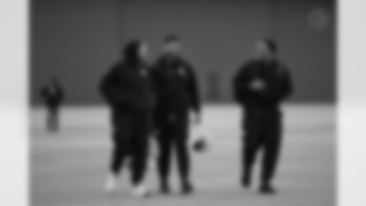 Pittsburgh Steelers center Ryan McCollum (62), Pittsburgh Steelers offensive tackle Dylan Cook (60), and Pittsburgh Steelers offensive lineman Spencer Anderson (74) travel to Baltimore on Saturday, Dec. 6, 2025 for the Week 14 regular season matchup against the Baltimore Ravens. (Alysa Rubin / Pittsburgh Steelers)