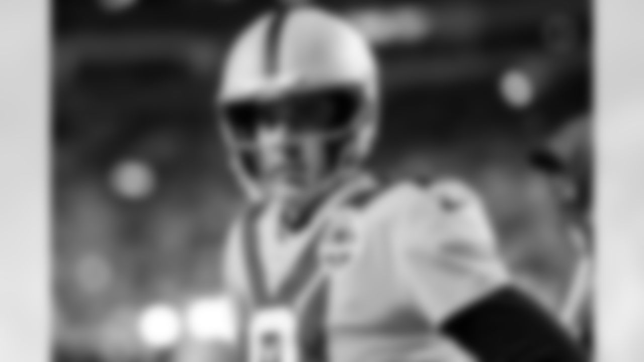 Pittsburgh Steelers quarterback Aaron Rodgers (8) prior to a regular season game against the Green Bay Packers, Sunday, Oct. 26, 2025 in Pittsburgh, PA. The Packers beat the Steelers 35-25. (Alysa Rubin / Pittsburgh Steelers)