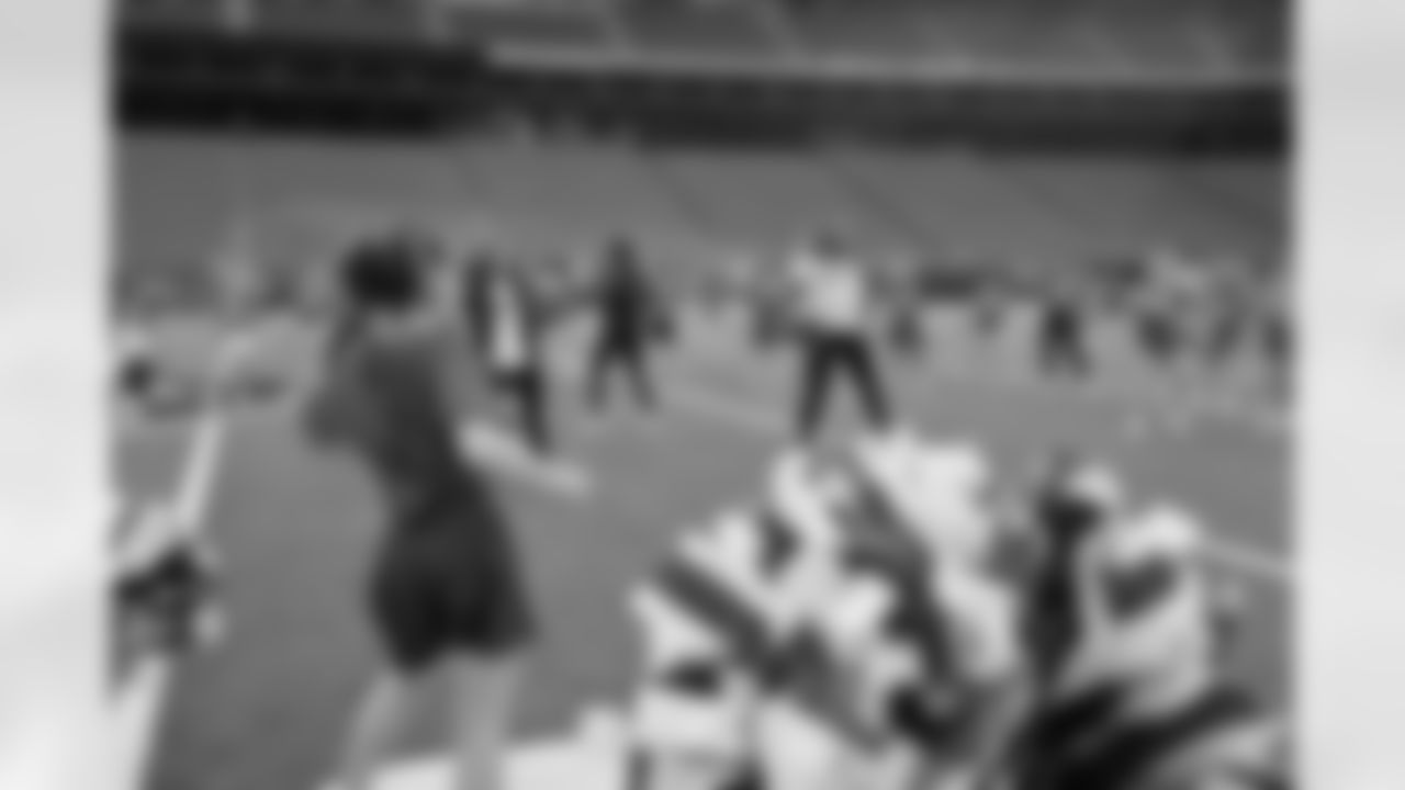 An image from the Texans Jr Cheerleader rehearsal ahead of their  performance during Sunday's Houston Texans vs Arizona Cardinals pregame festivities.