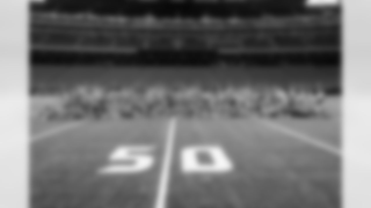 An image from the Texans Jr Cheerleader rehearsal ahead of their  performance during Sunday's Houston Texans vs Arizona Cardinals pregame festivities.