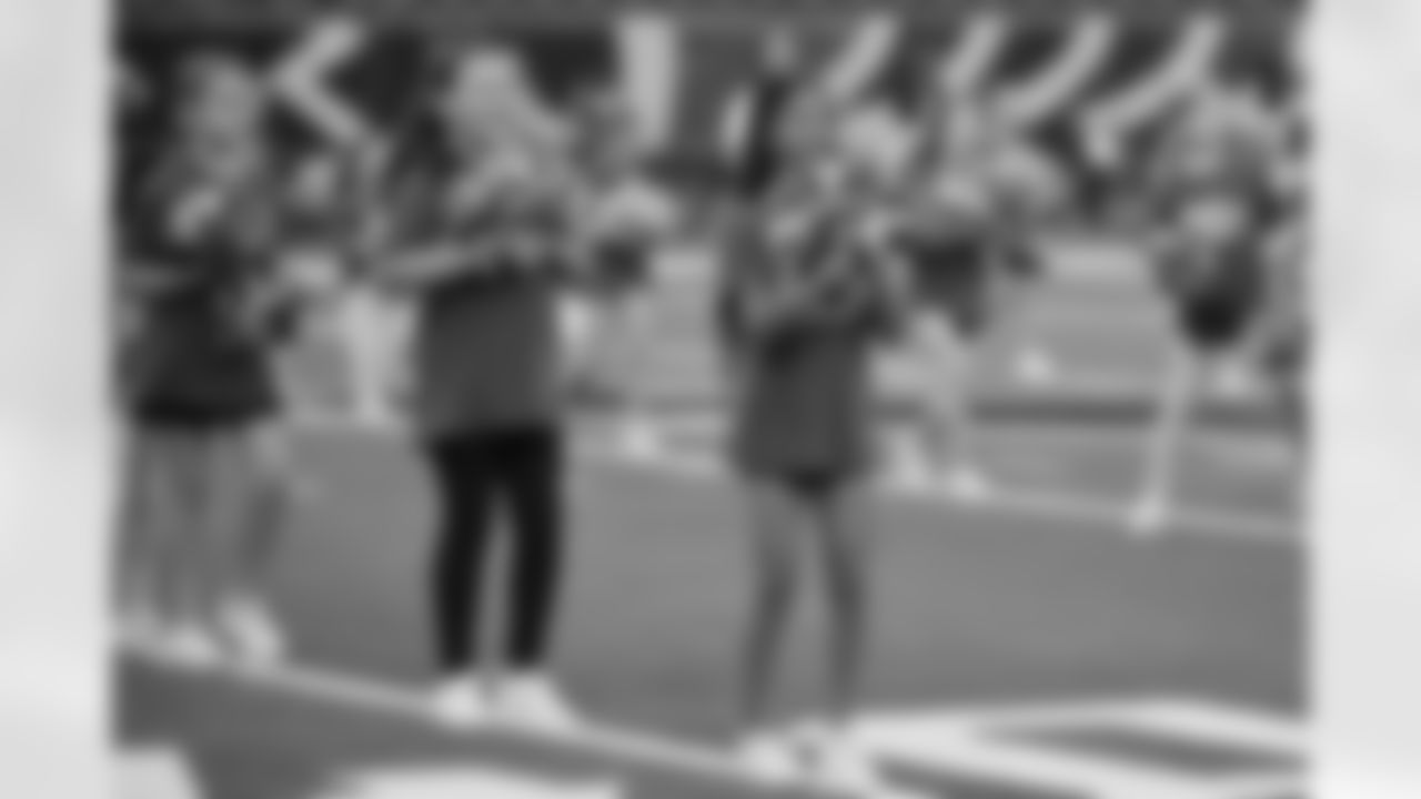 An image from the Texans Jr Cheerleader rehearsal ahead of their  performance during Sunday's Houston Texans vs Arizona Cardinals pregame festivities.