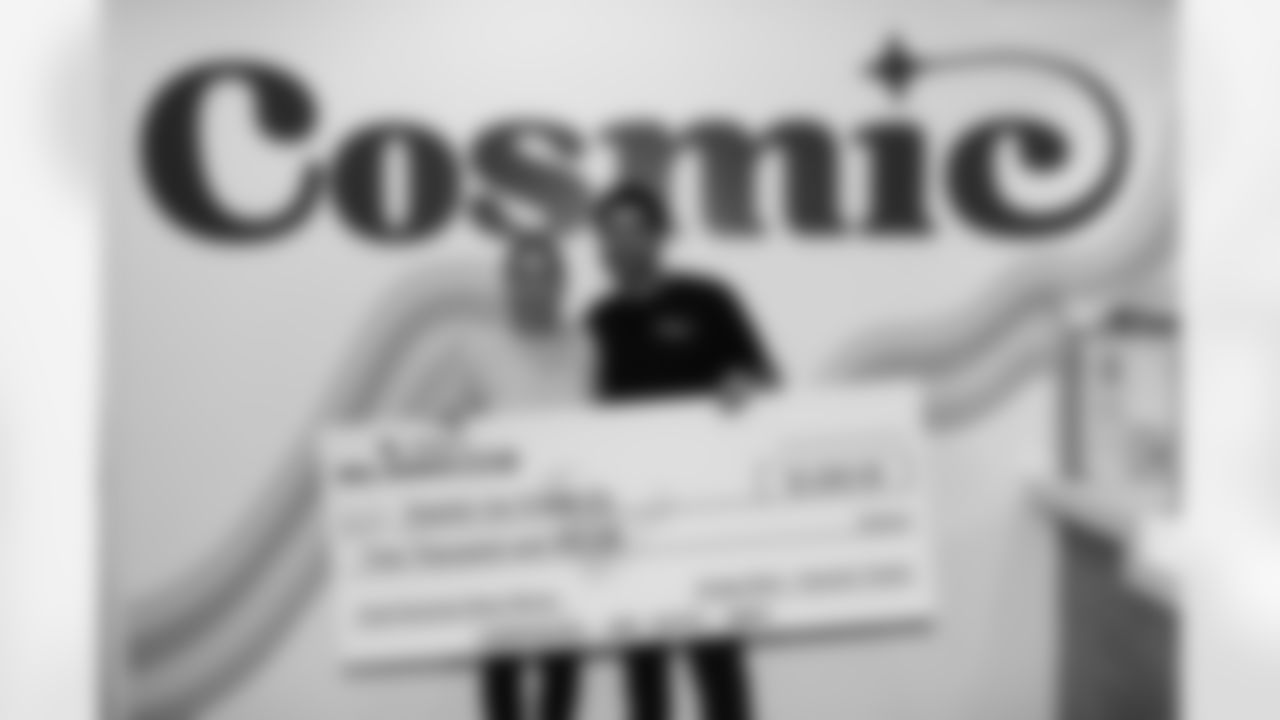 A November 9th, 2023 image from the Small Business Boost Surprise at Cosmic Ice Cream in Houston, TX.
