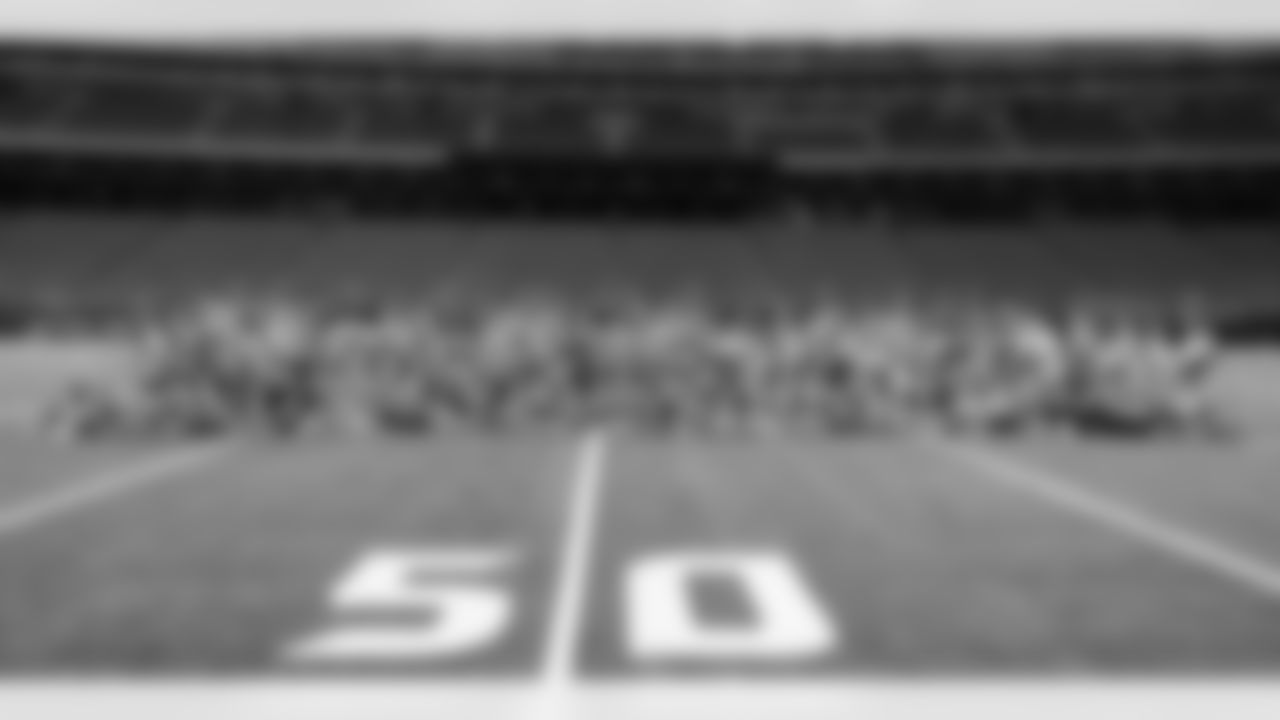 An image from the Texans Jr Cheerleader rehearsal ahead of their  performance during Sunday's Houston Texans vs Arizona Cardinals pregame festivities.