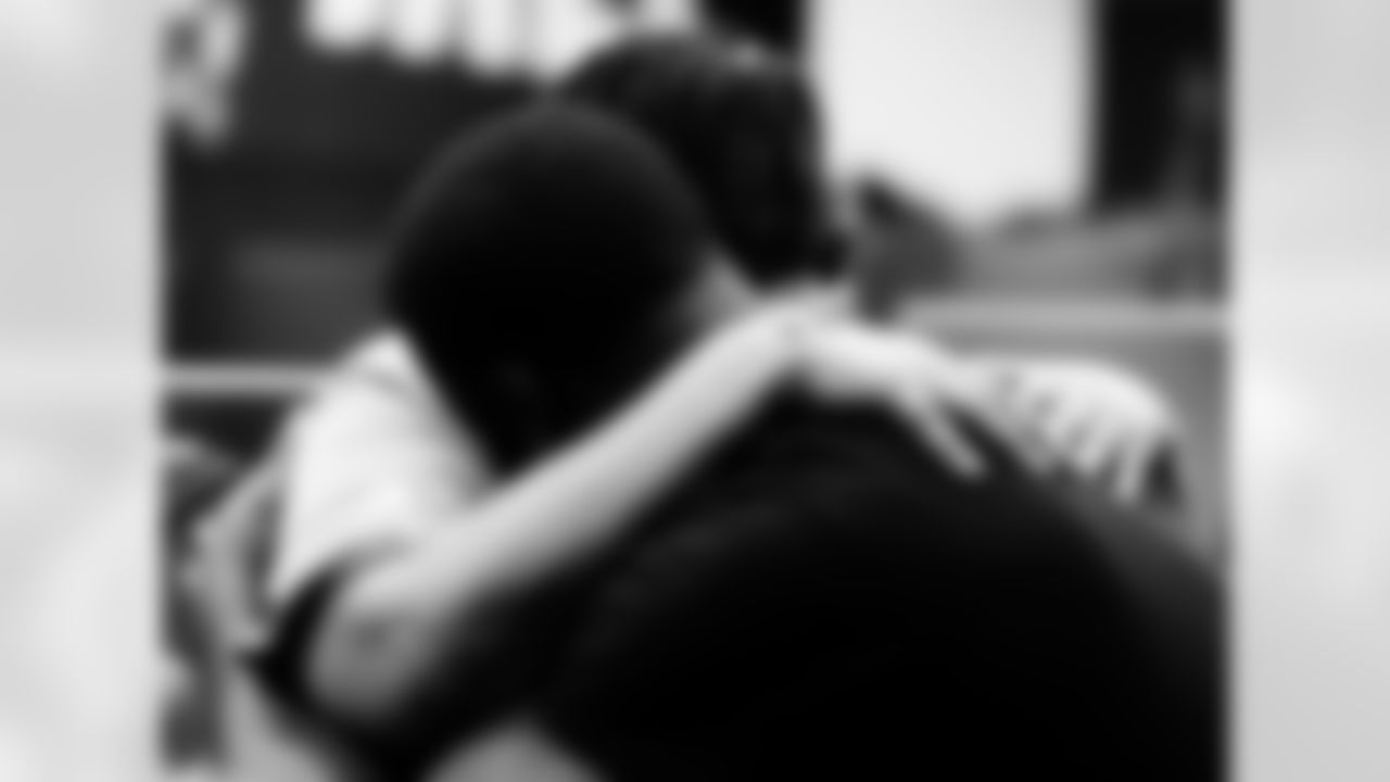 An image from the Oct. 28, 2025 Walter Payton Man of the Year Nominee surprise for Azeez Al-Shaair at NRG Stadium in Houston, TX.