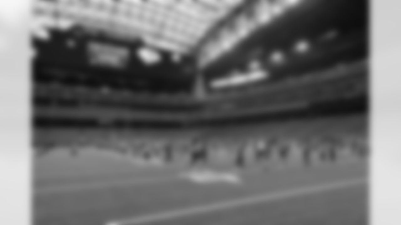 An image from the Texans Jr Cheerleader rehearsal ahead of their  performance during Sunday's Houston Texans vs Arizona Cardinals pregame festivities.