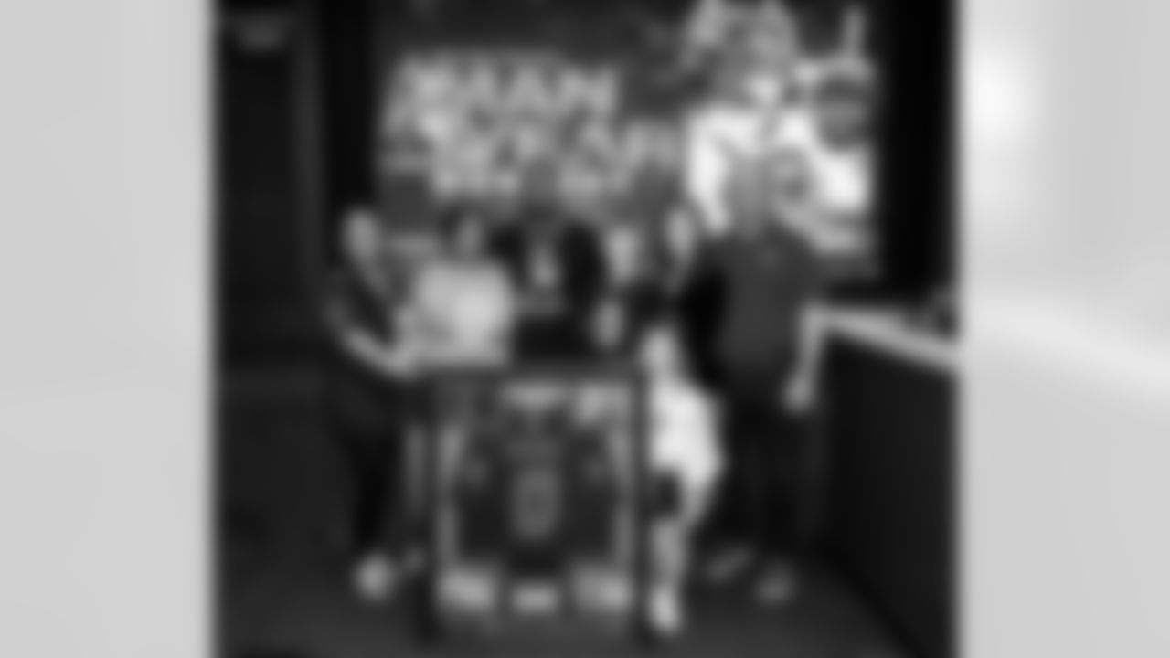 An image from the Oct. 28, 2025 Walter Payton Man of the Year Nominee surprise for Azeez Al-Shaair at NRG Stadium in Houston, TX.