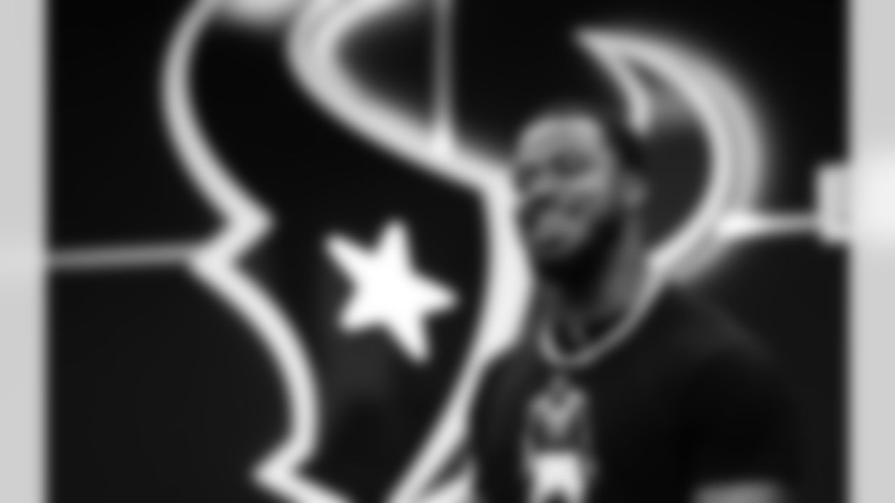 An image from the Oct. 28, 2025 Walter Payton Man of the Year Nominee surprise for Azeez Al-Shaair at NRG Stadium in Houston, TX.