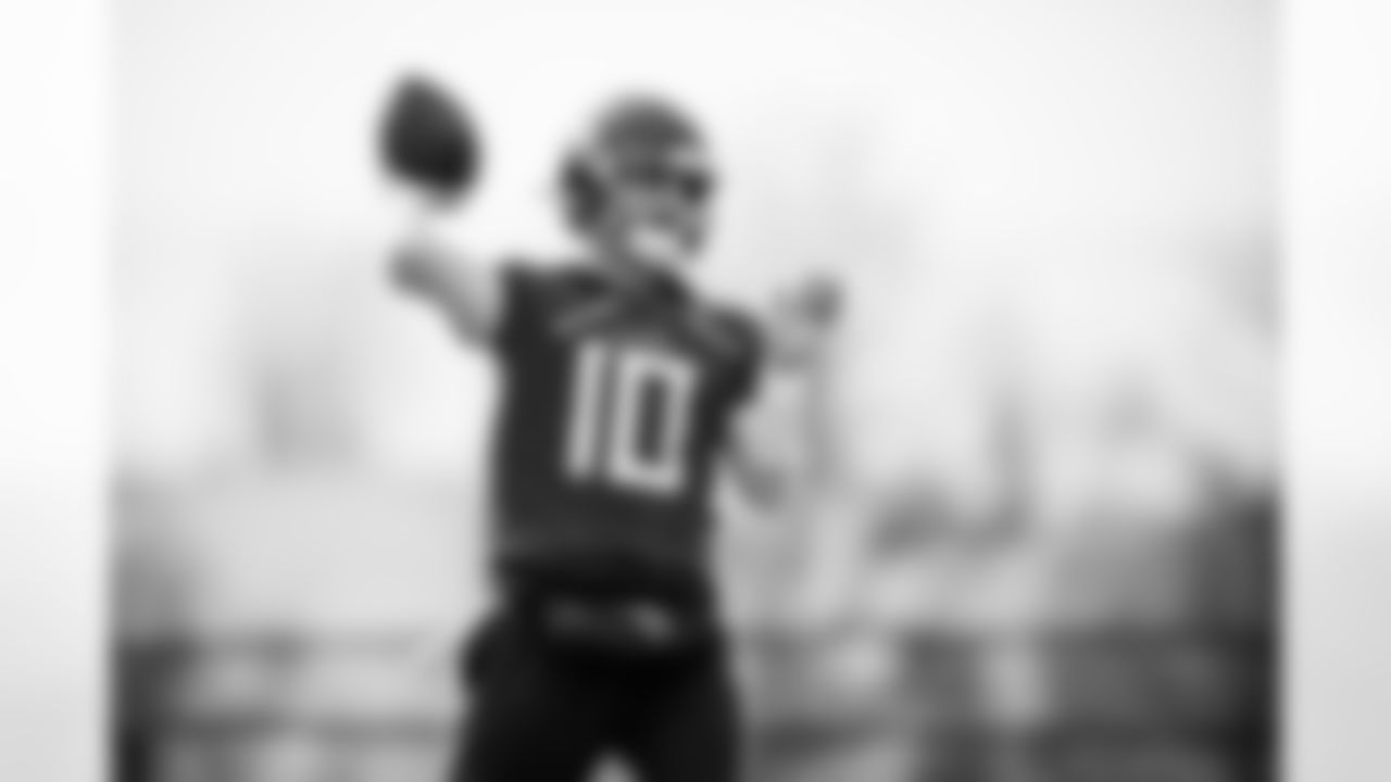 Quarterback Brandon Allen #10 of the Tennessee Titans during practice at the Ascension Saint Thomas Sports Park on December 31, 2025 in Nashville, TN. Photo By Donald Page/Tennessee Titans