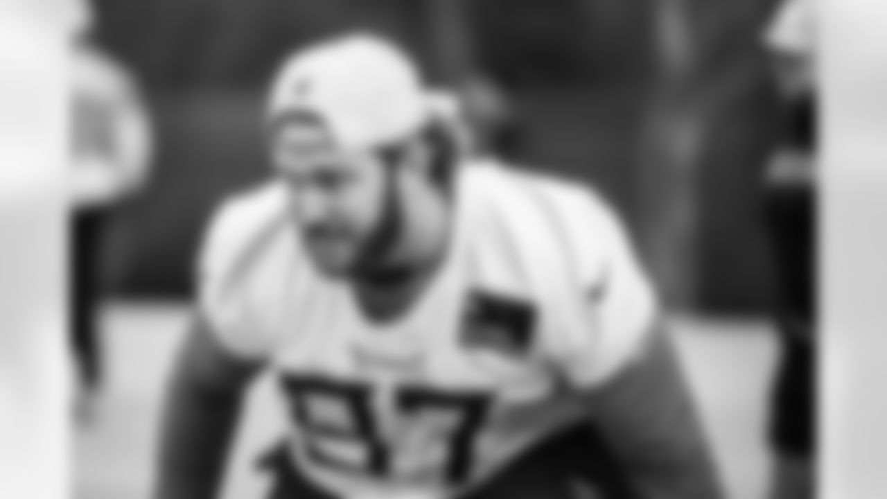 Defensive lineman James Lynch #97 of the Tennessee Titans during practice at the Ascension Saint Thomas Sports Park on December 23, 2025 in Nashville, TN. Photo By Donald Page/Tennessee Titans