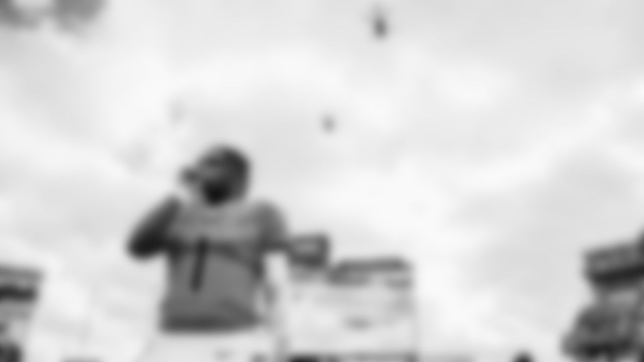 Quarterback Cam Ward #1 of the Tennessee Titans before the game between the Tennessee Titans and the New Orleans Saints at Nissan Stadium on December 28, 2025 in Nashville, TN. Photo By Beau Brune/Tennessee Titans