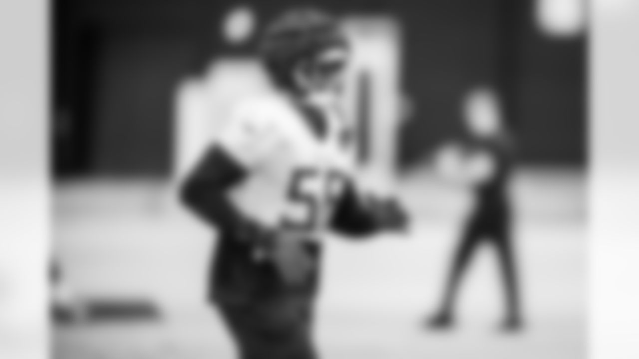 Outside linebacker Truman Jones #56 of the Tennessee Titans during practice at the Ascension Saint Thomas Sports Park on December 24, 2025 in Nashville, TN. Photo By Beau Brune/Tennessee Titans