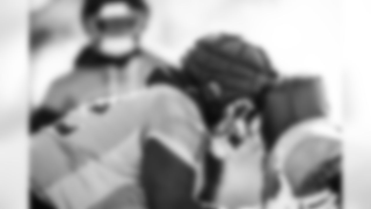 Offensive lineman Olisaemeka Udoh #72 of the Tennessee Titans during practice at the Ascension Saint Thomas Sports Park on December 11, 2025 in Nashville, TN. Photo By Jessie Rogers/Tennessee Titans