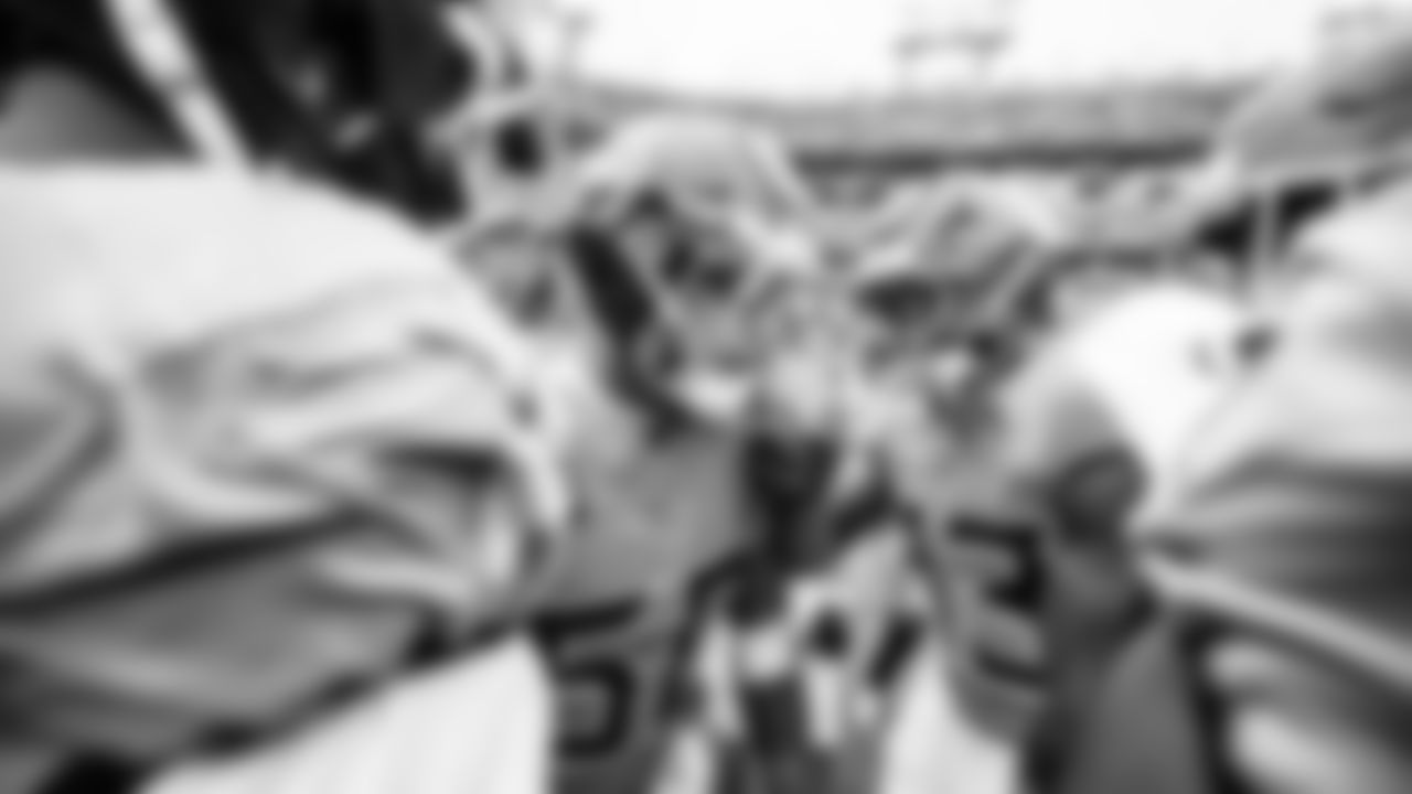 Linebacker Cody Barton #50 of the Tennessee Titans and Linebacker Cedric Gray #33 of the Tennessee Titans during the game between the Tennessee Titans and the Los Angeles Chargers at Nissan Stadium on November 02, 2025 in Nashville, TN. Photo By Donald Page/Tennessee Titans