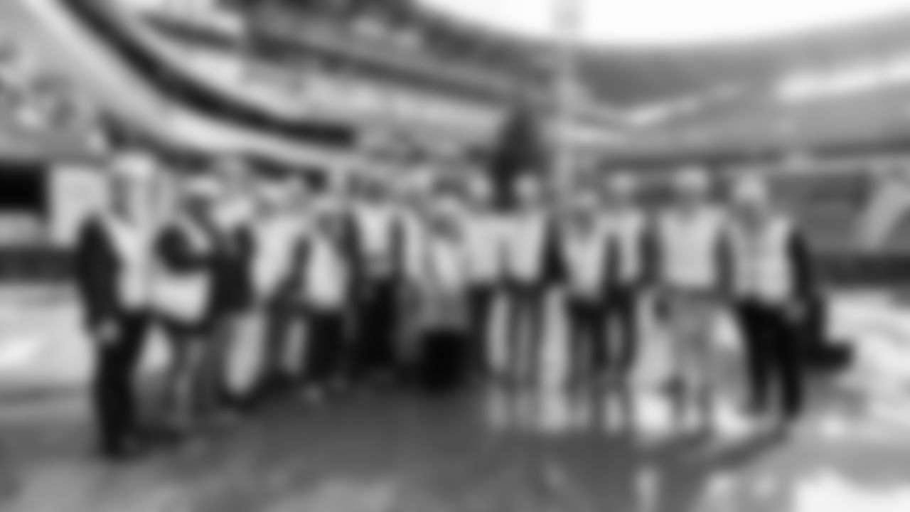 The New Nissan Stadium steel topping out ceremony takes place on November 21, 2025 in Nashville, TN. Photo By Donald Page/Tennessee Titans