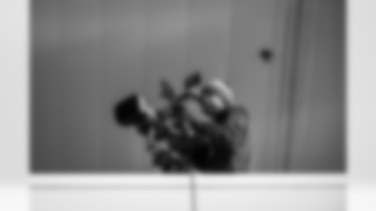 NFL Films videographer during practice at the Ascension Saint Thomas Sports Park on November 27, 2025 in Nashville, TN. Photo By Donald Page/Tennessee Titans